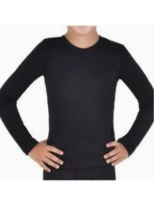 Tutku Kız Erkek Çocuk Termal Fanila Siyah Polyester Malzeme ile Konforlu 6 Paket