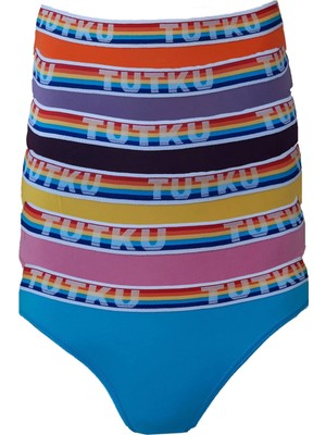 Tutku Kadın Bikini Külot Pamuklu Renkli Iç Çamaşırı 6'lı Paket