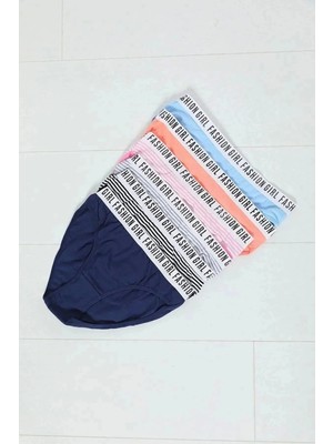 Tutku 6'lı Paket Çok Renkli Fashion Girl Kadın Slip Külot