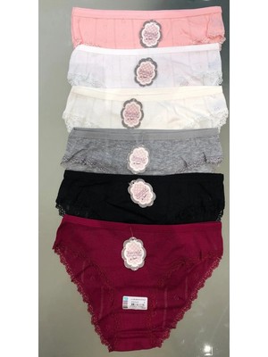 Berrak İç Giyim 11156, 12'li Paket Renkli Bikini Külot 11156-12
