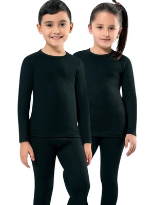 Kota Unisex Çocuk Siyah Termal Body MKT2005 5-6 Yaş İçin Dayanıklı ve Rahat Üst