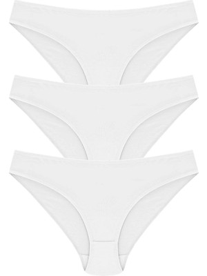 Papatya 12 Adet Beyaz Renk Bikini Külot