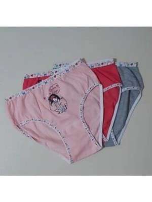 Tutku Kız Çocuk Külot %100 Pamuk 6 Lı Paket Çok Renkli