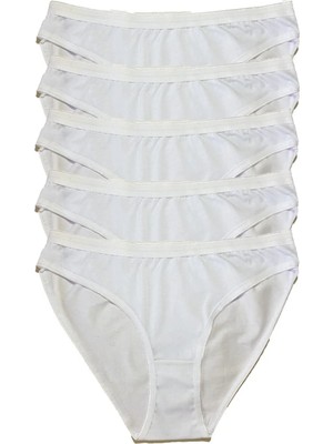 Tutku Kadın Beyaz Penye Bikini 5 Li Külot