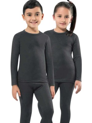 Kota Unisex Çocuk Gri Termal Body MKT2005 Yumuşak Dokulu %65 Yün/ Viskon İçerikli
