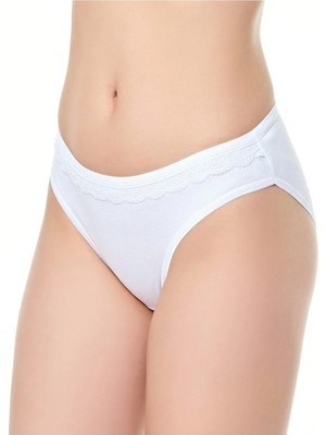 Tutku 5 Li Kadın Bel Dantelli Pamuklu Elastan Yazılı Bikini Külot