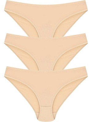 Papatya 12 Adet Ten Rengi Bikini Külot