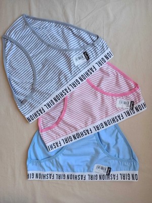 Tutku 3lü Paket Çok Renkli Fashion Girl Desenli Kadın Bikini Asorti Kadın Slip Külot