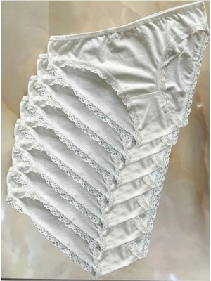 Aves Krem Dantelli Bikini Slip 5li Külot