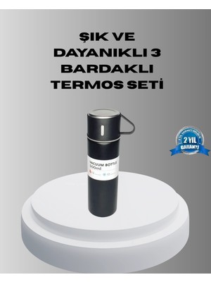 Genel Tedarik 500 ml Vakumlu Termos – Çift Kat Paslanmaz Çelik, Sızdırmaz Kapağıyla Sıcak ve Soğuk Içeceklere Özel