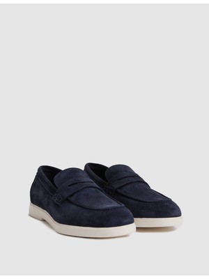 Pierre Cardin Erkek Lacivert Bant Detaylı Süet Loafer Ayakkabı 50327088-VR033