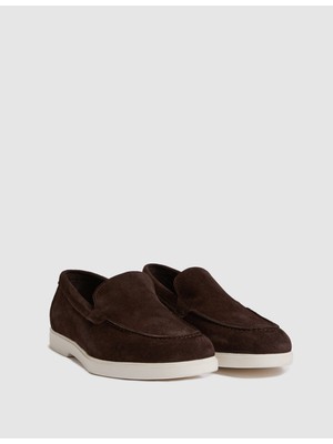 Pierre Cardin Erkek Koyu Kahverengi Süet Loafer Ayakkabı 50327106-VR084