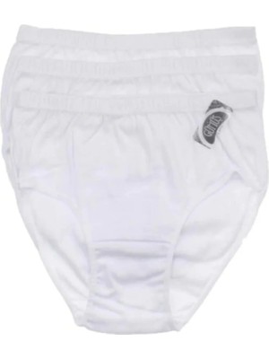 Gümüş Kadın Beyaz Ribana Bato Slip Külot 6'lı Paket  3040