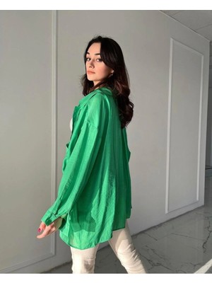 Butikkce Oversize Düşük Omuz Gömlek