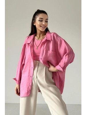 Biss Butik Standart Beden Oversize Kadın Gömlek