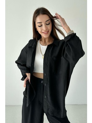 Biss Butik Standart Beden Oversize Kadın Gömlek