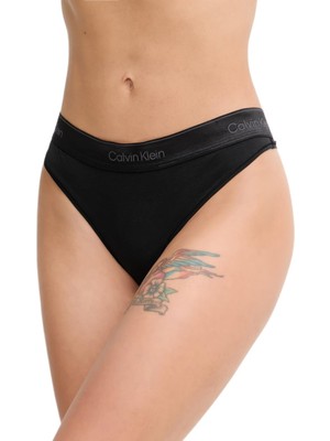 Calvin Klein Kadın Siyan Tanga LV00QF8826