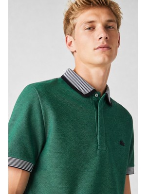 Lacoste Regular Fit Polo T-Shirt Erkek Polo Yaka Tişört Yeşil