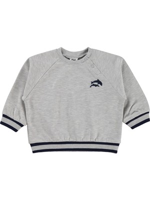 Civil Baby Yunus Nakışlı 6-18 Ay Sweatshirt - Gri