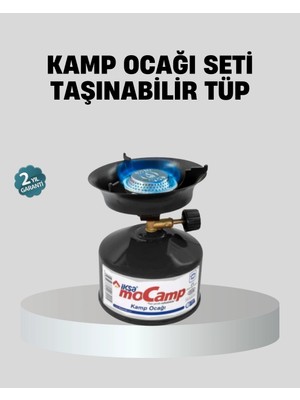 Genel Tedarik Taşınabilir Kamp Ocağı Seti Pişirme Alanı Ayarlanabilir Alev