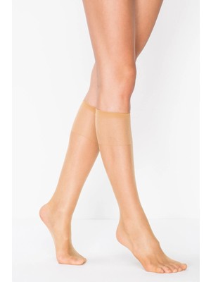 Penti Fit 15 Burunsuz Ten Pantolon Çorap 3lü İnce Parlak Kadınlar İçin Rahat Lastikli