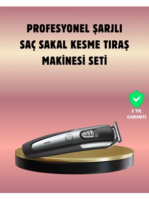 Genel Tedarik Şarjlı Saç Sakal Kesim Makinesi Detaylı Kesim Için Hassas Başlıklı