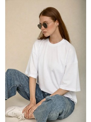 Basic Kadın T-Shirt Regular Oversize Tişört