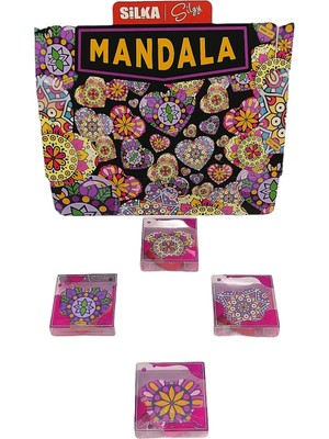Silka 4'lü Kalpli Silgi Seti, Mandala Desenli ve Yumuşak Doku ile Kağıtta İz Bırakmaz