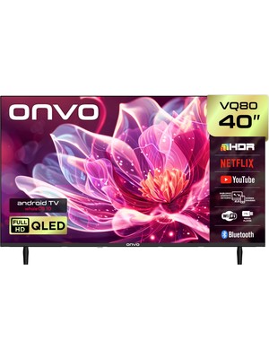 Onvo 40VQ80F2FA 40'' 102 Ekran Uydu Alıcılı Full HD WhaleOS QLED TV