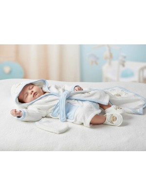 Zeynuko Bebek Kuzulu Bornoz Takımı 4'lü Bornoz Seti