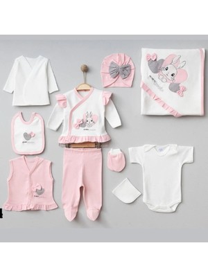 Zeynuko Kiz Bebek Kalpli̇ Tavşanli Fi̇yonklu 0-3 Ay 10'lu Yeni̇doğan Hastane Çikişi Zibin Seti̇ Kutulu