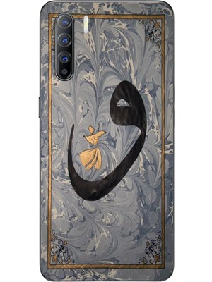 Le Balvo Oppo Reno 3 Uyumlu Vav Harfi Gri Baskılı Silikon Kılıf