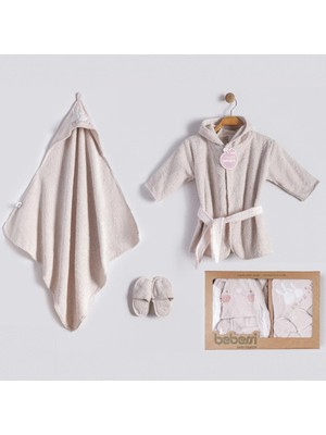 Zeynuko Kız Bebek 0-12 Ay Sweet Bunny Kutulu Bornoz Seti-Takımı
