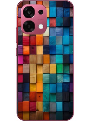 Le Balvo Oppo A6 Pro Uyumlu Gökkuşağı Duvarı Baskılı Silikon Kılıf