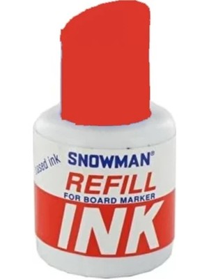 Düzey Snowman Beyaz Tahta Kalem Mürekkebi 30 cc Kırmızı