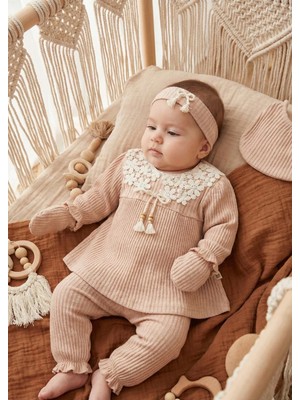 Zeynuko Kız Bebek Linda 5'li Set Yenidoğan Hastane Çıkışı Zıbın Set