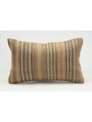 Kilim Wholesale El Yapımı Eski Kilimden Yapılmış Vintage Kırlent Kılıfı, Yün, 30X50 cm