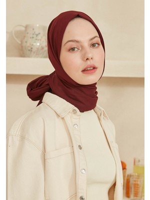Fresh Scarfs Koyu Bordo İnce Pamuk Vual Şal