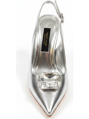 Sister In Love Shoes Laura Taş Detaylı Arkası Açık Topuklu Ayakkabı