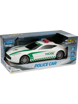 Genel Tedarik Fast Wheels 1:16 Işıklı ve Sesli Polis Arabası