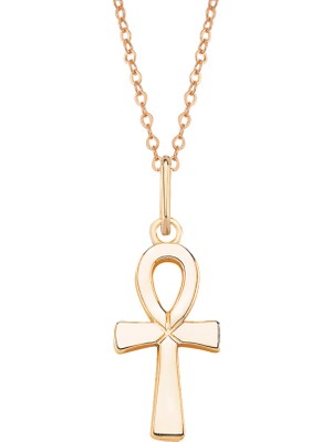 Altın Sepeti Rose Altın Mini Ankh Kolye