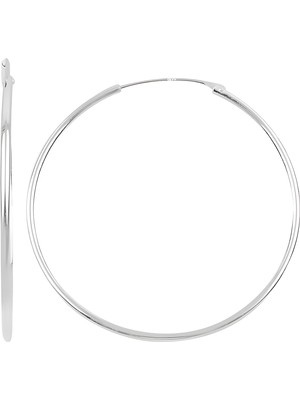 Altın Sepeti Gümüş Halka Küpe 65MM