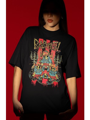 Sevbano Babymetal Rock Metal Müzik Grubu Ön Baskılı Unisex Oversize Tişört