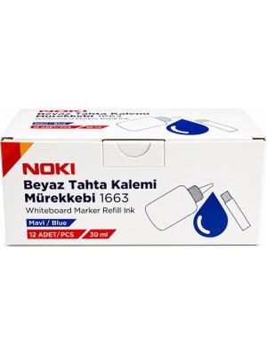 Noki Tahta Kalem Mürekkebi Mavi 12 Li Paket
