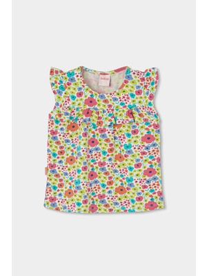 Boboli Çiçek Desenli Tshirt 2 Yaş-6 Yaş Çok Renkli