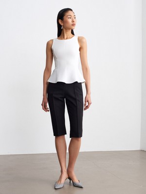Dilvin 50544 Korse Peplum Bluz-Açık Taş