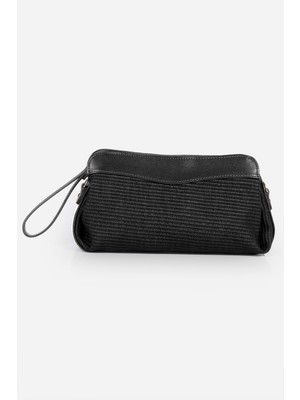 Alessia Bag Celine Mıknatıs Kapaklı Hasır Dokulu Portföy