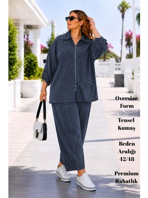 Cedy Denim Cedy Denım -Premium Tensel Takım – Dökümlü Rahat Oversize Şıklık