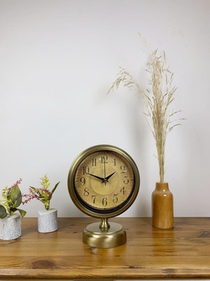 Hsc Bilişim Eskitme Metal Dekoratif Masa Saati 25×20 cm