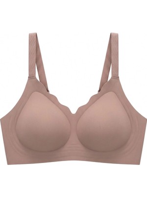 Cottonhill Seamless Bra - Smooth | Kahverengi Lazer Kesim Balensiz Ayarlanabilir Askılı Dikişsiz Kadın Sütyen